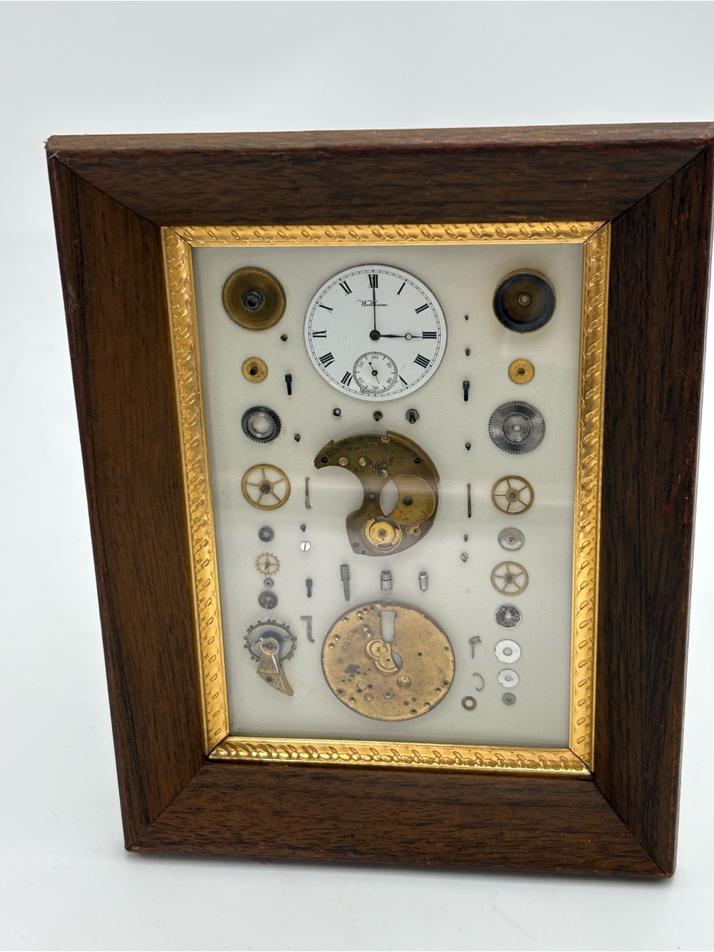 Vintage Waltham Pocket Watch Explosion Display Frame